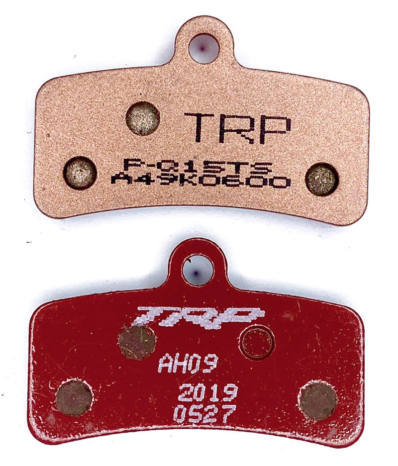 TRP disc brake pad selection chart for mountain bike and road cycling applications"