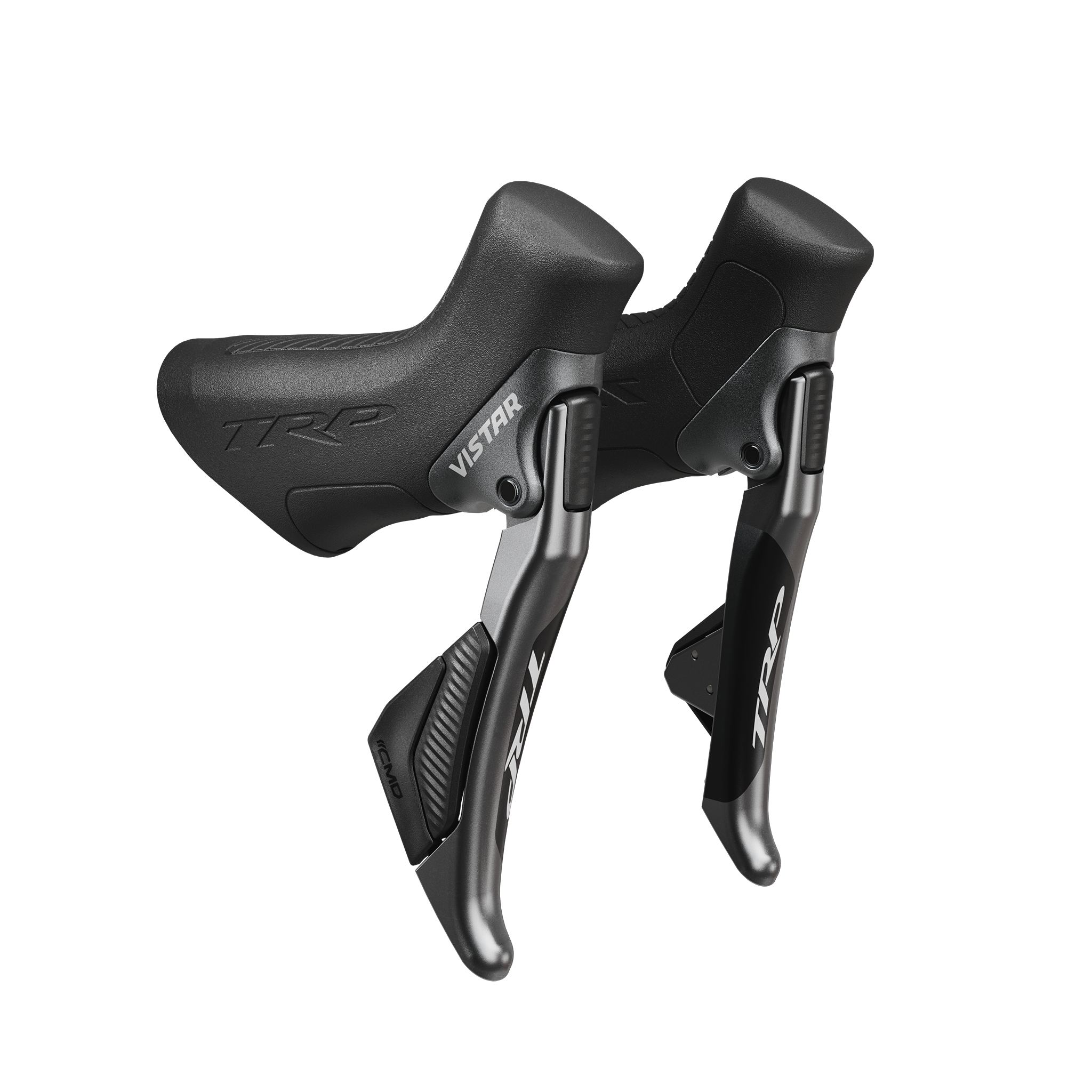 Black TRP VISTAR road and gravel bike shifters for drop-down bars