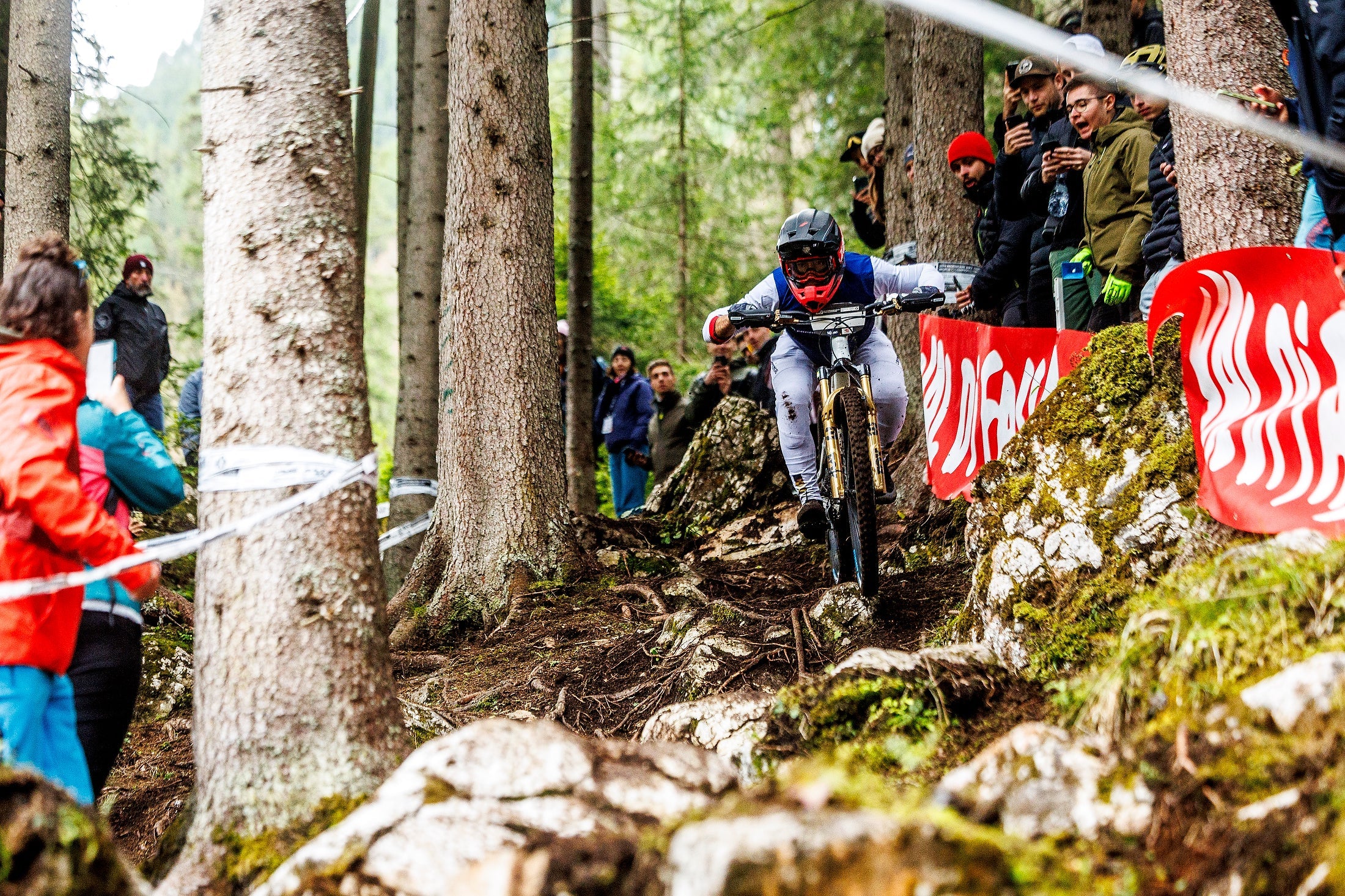 Alex Rudeau downhill riding at Enduro World Championships