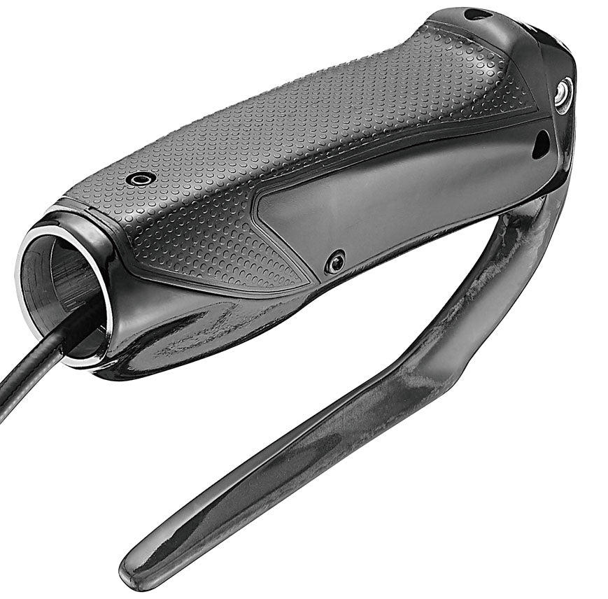 TRP HD-T910 brake lever detailed view showing downhill mountain bike racing ergonomics
