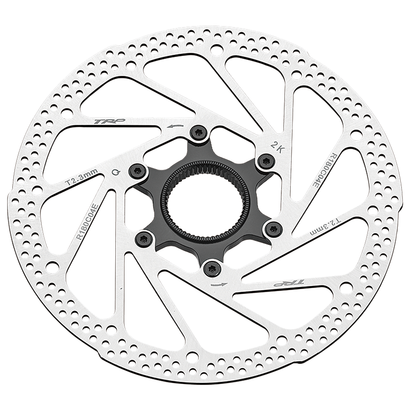 TRP C4 brake rotor centerlock mounting system for secure disc brake installation on performance bikes