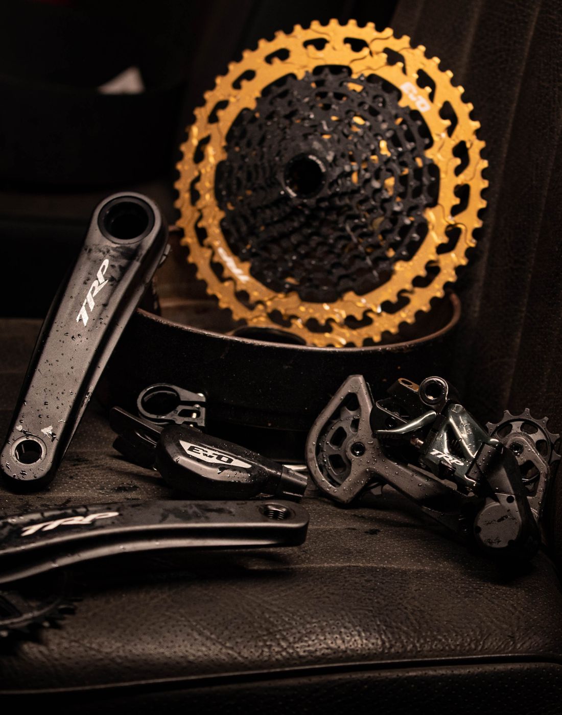 TRP product category design for mountain bike component selection and branding"