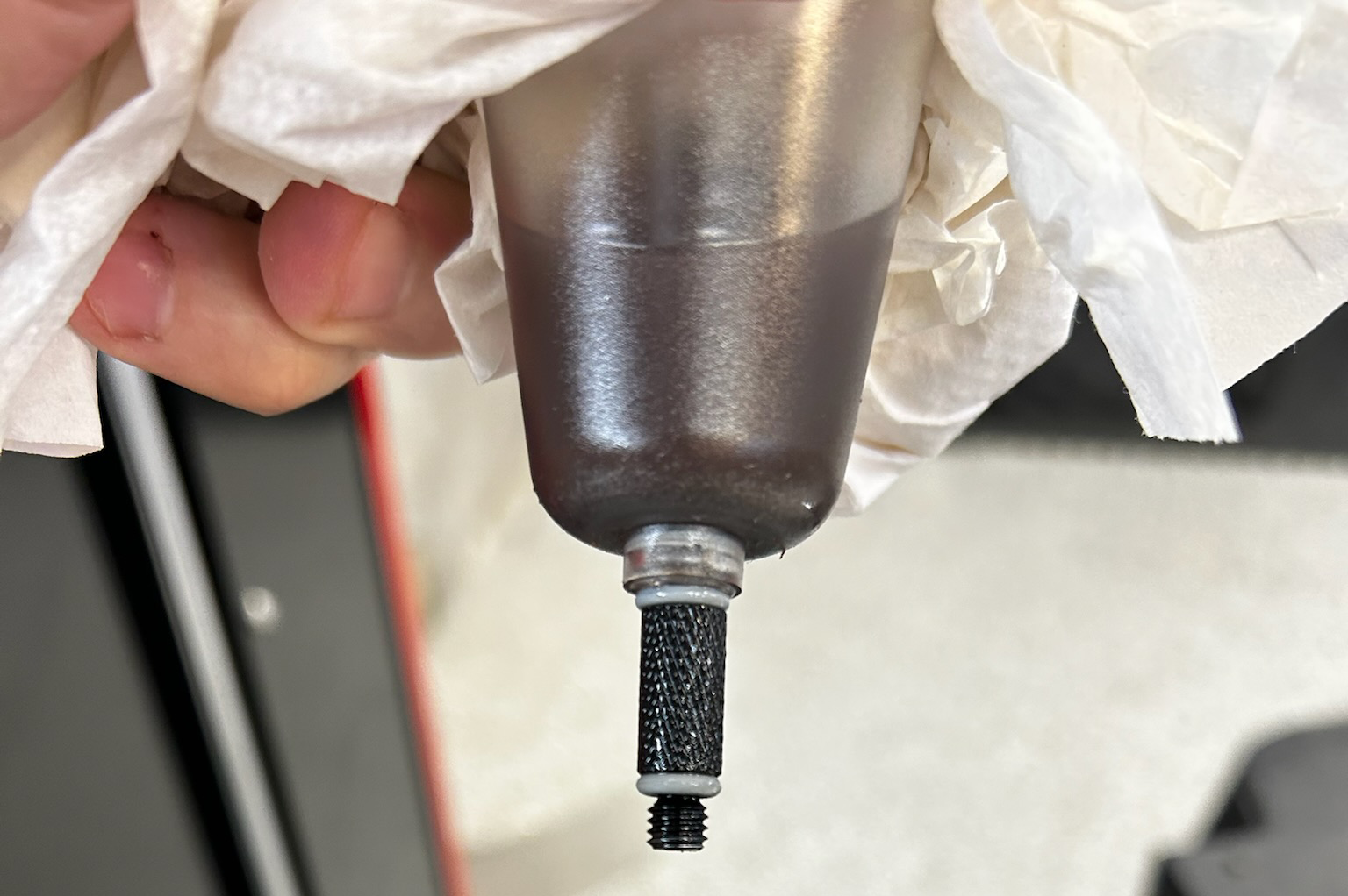 user oil after bleeding bicycle brakes